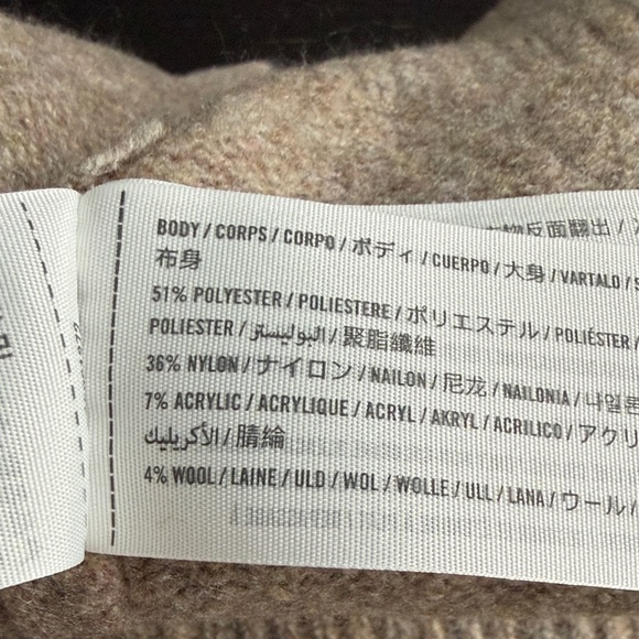 B27 Abercrombie & Fitch Women Medium Tan Gray Crew Neck Sweater Short Sleeve - Picture 6 of 6